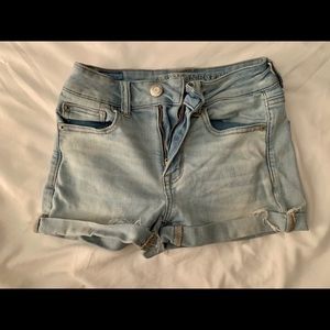 American Eagle Light Wash High-rise Shorts